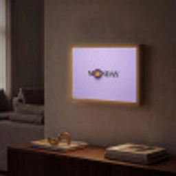 Maandag - Mok - Koffie - Paars Light Box met batterij (Wandlamp) middel -sfeer1