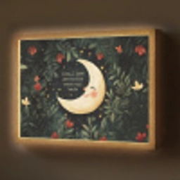 Maan - Quote - Bloemen - Sterren Light Box met batterij (Wandlamp) middel -z3d_website