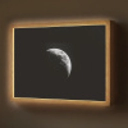 Maan - Hemel - Zwart - Schaduw Light Box met batterij (Wandlamp) middel -z3d_website