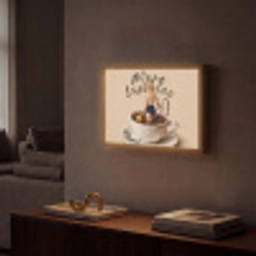 More espresso - Koffie - Eend Light Box met batterij (Wandlamp) middel -sfeer1