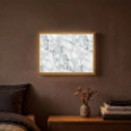 Mozaïek - Marmer - Wit - Onregelmatig Light Box met batterij (Wandlamp) middel 907 -sfeer4