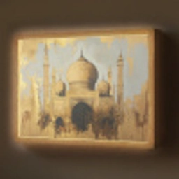 Moskee - Goud - Arabisch - Ramadan - Islamitische Light Box met batterij (Wandlamp) middel -z3d_website