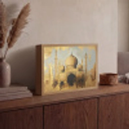 Moskee - Goud - Arabisch - Ramadan - Islamitische Light Box met batterij (Wandlamp) middel -sfeer2