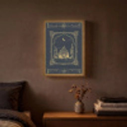 Moskee - Islam - Goud - Ramadan - Islamitische Light Box met batterij (Wandlamp) middel -sfeer4