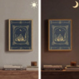 Moskee - Islam - Goud - Ramadan - Islamitische Light Box met batterij (Wandlamp) middel -sfeer3