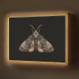 Mot - Bladachtig - Grijs Light Box met batterij (Wandlamp) middel -z3d_website