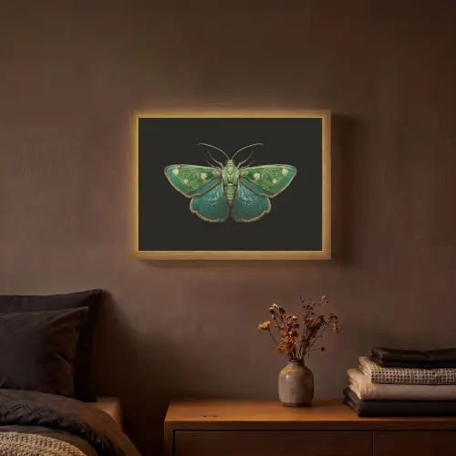 Mot - Levendig - Groen Light Box met batterij (Wandlamp) middel -sfeer4