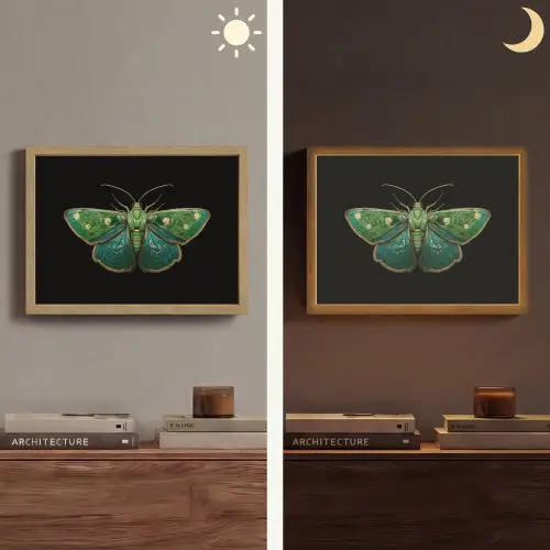Mot - Levendig - Groen Light Box met batterij (Wandlamp) middel -sfeer3