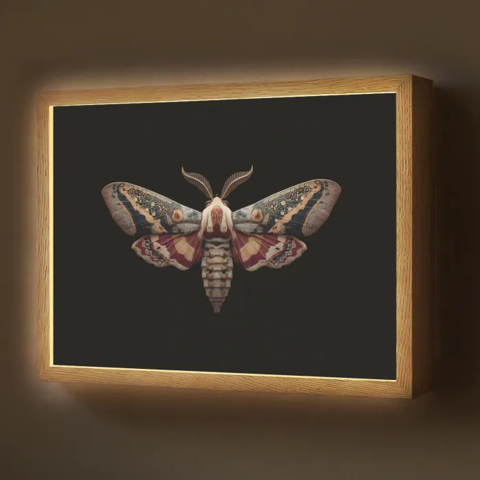 Mot - Oosterse patronen - Sierlijk Light Box met batterij (Wandlamp) middel -z3d_website