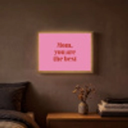 Moeder - Boodschap -Roze Light Box met batterij (Wandlamp) middel -sfeer4