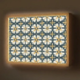 Motief - Tegel - Okergeel Light Box met batterij (Wandlamp) middel 907 -z3d_website