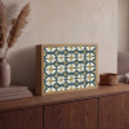 Motief - Tegel - Okergeel Light Box met batterij (Wandlamp) middel 907 -sfeer2