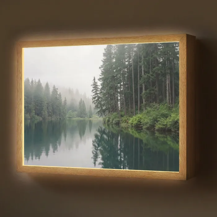 Bergen - Meer - Bos Light Box met batterij (Wandlamp) middel -z3d_website