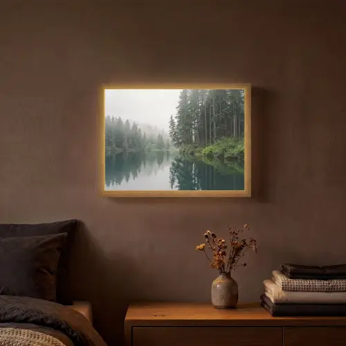 Bergen - Meer - Bos Light Box met batterij (Wandlamp) middel -sfeer4
