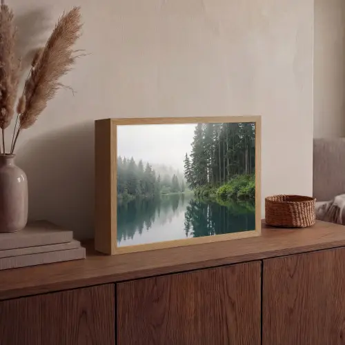 Bergen - Meer - Bos Light Box met batterij (Wandlamp) middel -sfeer2