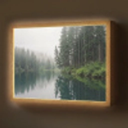 Bergen - Meer - Bos Light Box met batterij (Wandlamp) middel -z3d_website