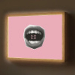 Mond - BLAH BLAH - Roze Light Box met batterij (Wandlamp) middel -z3d_website