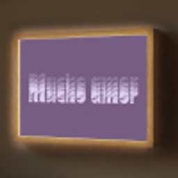 Mucho amor - Paars - Grafisch Light Box met batterij (Wandlamp) middel -z3d_website