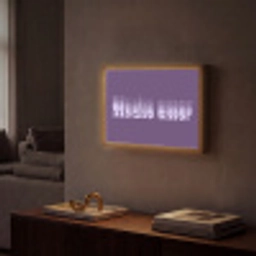 Mucho amor - Paars - Grafisch Light Box met batterij (Wandlamp) middel -sfeer1