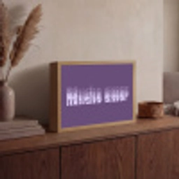 Mucho amor - Paars - Grafisch Light Box met batterij (Wandlamp) middel -sfeer2