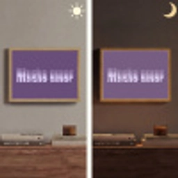 Mucho amor - Paars - Grafisch Light Box met batterij (Wandlamp) middel -sfeer3