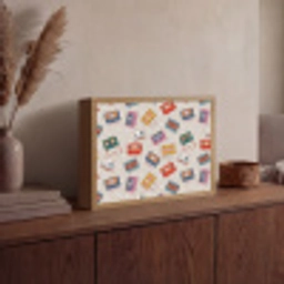 Muziek - Cassette - Patroon Light Box met batterij (Wandlamp) middel 907 -sfeer2