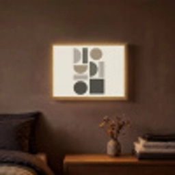 Natuurlijke tinten - Grafisch - Verticale compositie Light Box met batterij (Wandlamp) middel -sfeer4