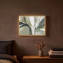 Natuur - Abstract - Groen - Penseelstreken Light Box met batterij (Wandlamp) middel -sfeer4