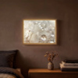 Natuur - Bloemen - Druppels - Regen Light Box met batterij (Wandlamp) middel -sfeer4