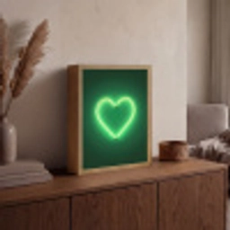 Neon - Groen - Licht Light Box met batterij (Wandlamp) middel -sfeer2