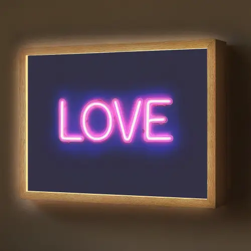 Neon - Love - Valentijn Light Box met batterij (Wandlamp) middel -z3d_website
