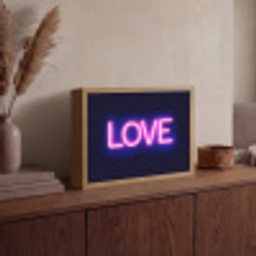 Neon - Love - Valentijn Light Box met batterij (Wandlamp) middel -sfeer2