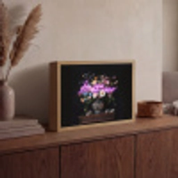 Neon - Vaas - Bloemen Light Box met batterij (Wandlamp) middel -sfeer2