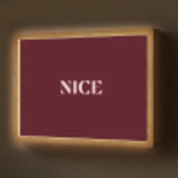 Nice - Bordeaux - Roze Light Box met batterij (Wandlamp) middel -z3d_website