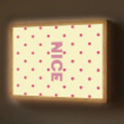 Nice - Stippen - Roze - Geel Light Box met batterij (Wandlamp) middel -z3d_website