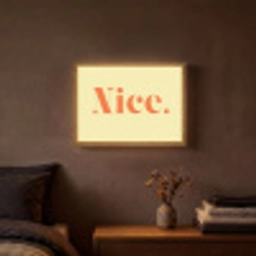 Nice - Oranje - Geel - Minimalistisch Light Box met batterij (Wandlamp) middel -sfeer4