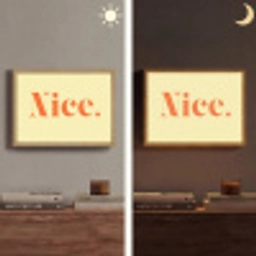 Nice - Oranje - Geel - Minimalistisch Light Box met batterij (Wandlamp) middel -sfeer3