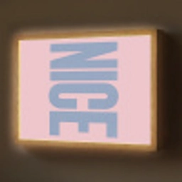 Nice - Paars - Roze Light Box met batterij (Wandlamp) middel -z3d_website