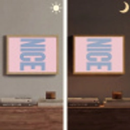 Nice - Paars - Roze Light Box met batterij (Wandlamp) middel -sfeer3