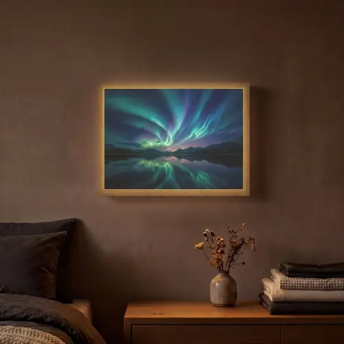 Noorderlicht - Kleurrijk - Bergmeer Light Box met batterij (Wandlamp) middel -sfeer4