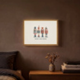 Notenkrakers - Minimalistisch - Kerst - Beige Light Box met batterij (Wandlamp) middel -sfeer4
