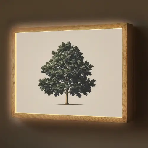 Eikenboom - Schaduw - Egaal Light Box met batterij (Wandlamp) middel -z3d_website