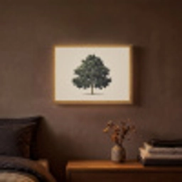 Eikenboom - Schaduw - Egaal Light Box met batterij (Wandlamp) middel -sfeer4