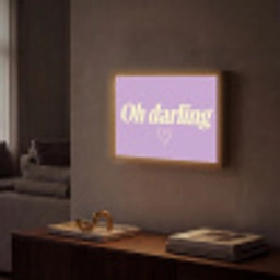 Oh darling - Hart - Paars Light Box met batterij (Wandlamp) middel -sfeer1