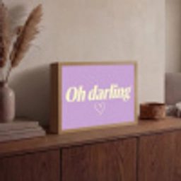 Oh darling - Hart - Paars Light Box met batterij (Wandlamp) middel -sfeer2