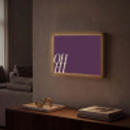 Oh hi - Paars - Cursief Light Box met batterij (Wandlamp) middel -sfeer1