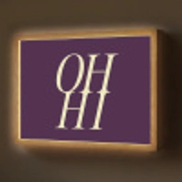 Oh hi - Paars - Minimalistisch Light Box met batterij (Wandlamp) middel -z3d_website