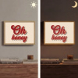 Oh honey - Rood - Schaduw Light Box met batterij (Wandlamp) middel -sfeer3