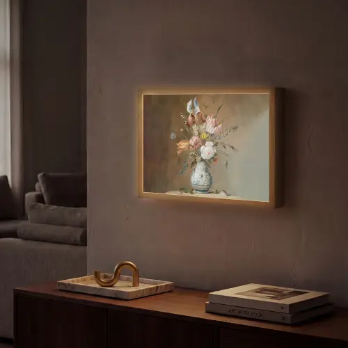 Oude meesters - Bloemen - Balthasar van der Ast Light Box met batterij (Wandlamp) middel -sfeer1