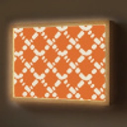 Oranje - Ruitpatroon - Wit Light Box met batterij (Wandlamp) middel 907 -z3d_website